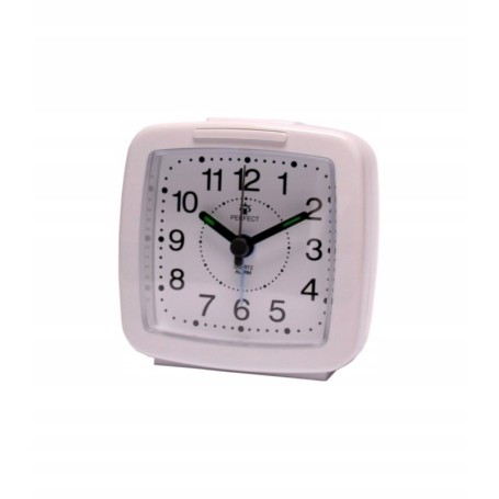 Budzik kwarcowy zegar alarm PERFECT SQ 952 malutki
