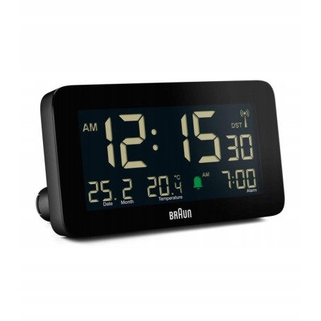 Budzik BRAUN BC10 sterowany radiowo alarm podświetlenie kalendarz
