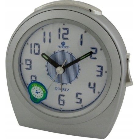Budzik kwarcowy zegar PERFECT alarm podświetlenie LED