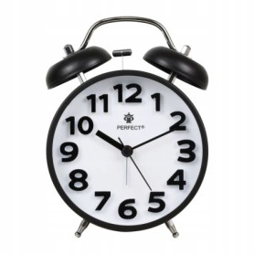 Budzik kwarcowy zegar PERFECT 11502 GŁOŚNY ALARM GONG PODŚWIETLENIE PŁYNĄCY