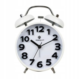 Budzik kwarcowy zegar PERFECT 11502 GŁOŚNY ALARM GONG PODŚWIETLENIE PŁYNĄCY