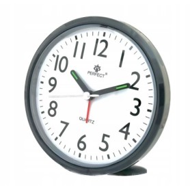 Budzik kwarcowy PERFECT 2829 zegar ALARM PODŚWIETLENIE płynący mechanizm