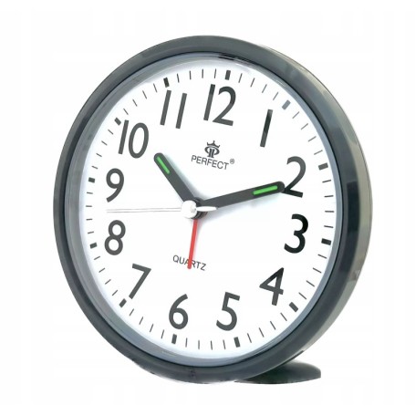 Budzik kwarcowy PERFECT 2829 zegar ALARM PODŚWIETLENIE płynący mechanizm