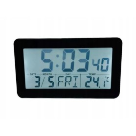 Budzik kwarcowy PERFECT JB 8203 zegar PODŚWIETLENIE ALARM kalendarz
