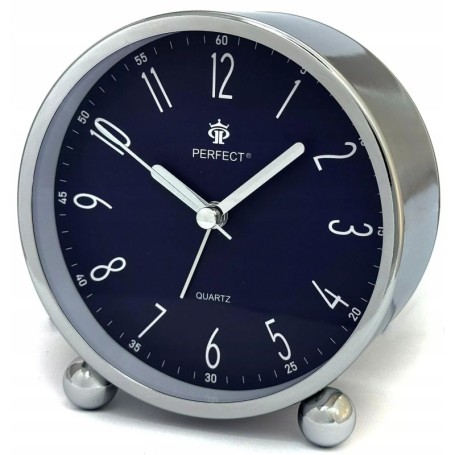 Zegar Budzik kwarcowy PERFECT 519 PODŚWIETLENIE ALARM PŁYNĄCY MECHANIZM