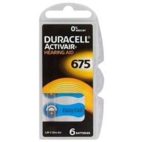 Baterie do aparat¢w suchowych Duracell 675 60 szt bateria suchowa PR44