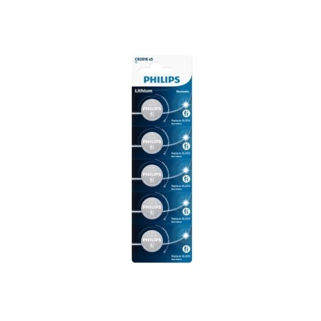 Bateria litowa Philips CR 2016 3V 5 sztuk