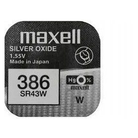 Bateria srebrowa MAXELL 386 SR 43 W SR43W SR1142W