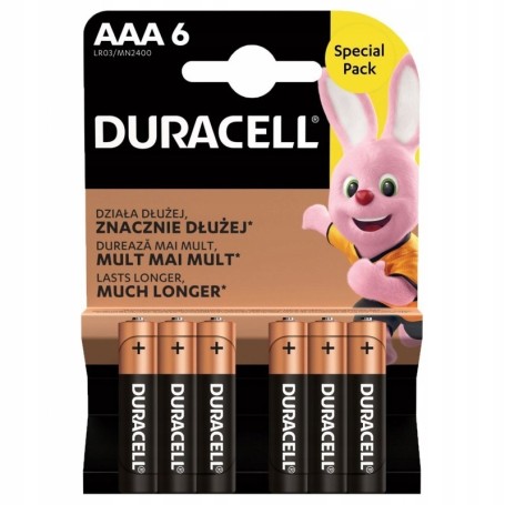 24 x bateria alkaliczna DURACELL LR3 AAA R3