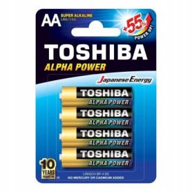 BATERIA alkaliczna TOSHIBA AA LR6 R6 ALPHA POWER