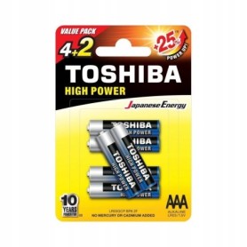 Bateria alkaliczna TOSHIBA AAA LR3 R3 HIGH POWER