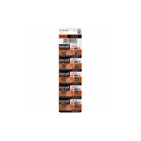 Bateria alkaliczna MAXELL LR43 baterie 186 G12